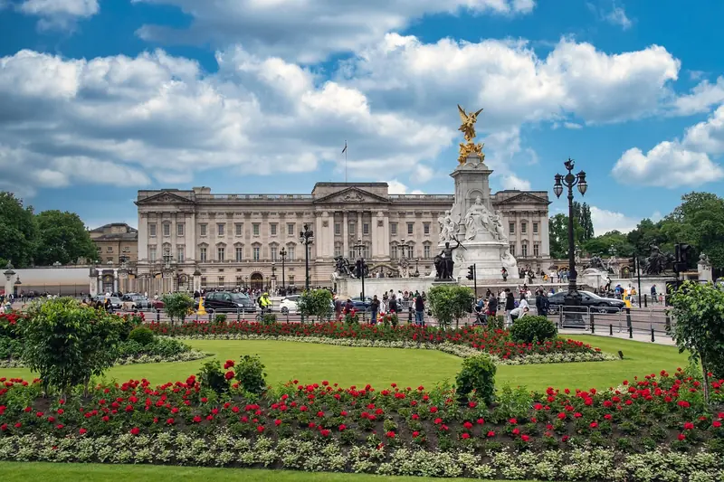 Buckingham Palace and its gardens, London
