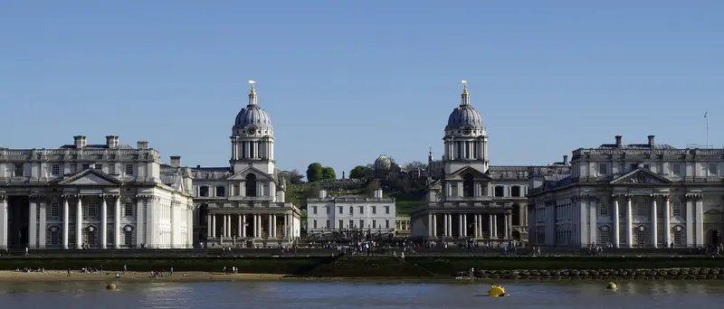 Old Royal Naval College at Greenwich viewed from the River Thames, London