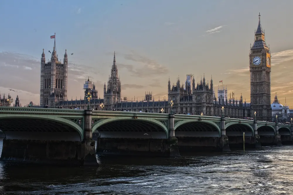 Big Ben and the Palace of Westminster on the River Thames, London