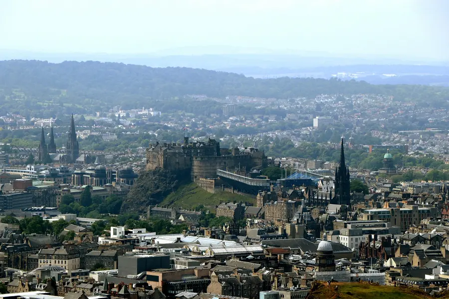 Edinburgh Castle overlooking the historic Scottish capital