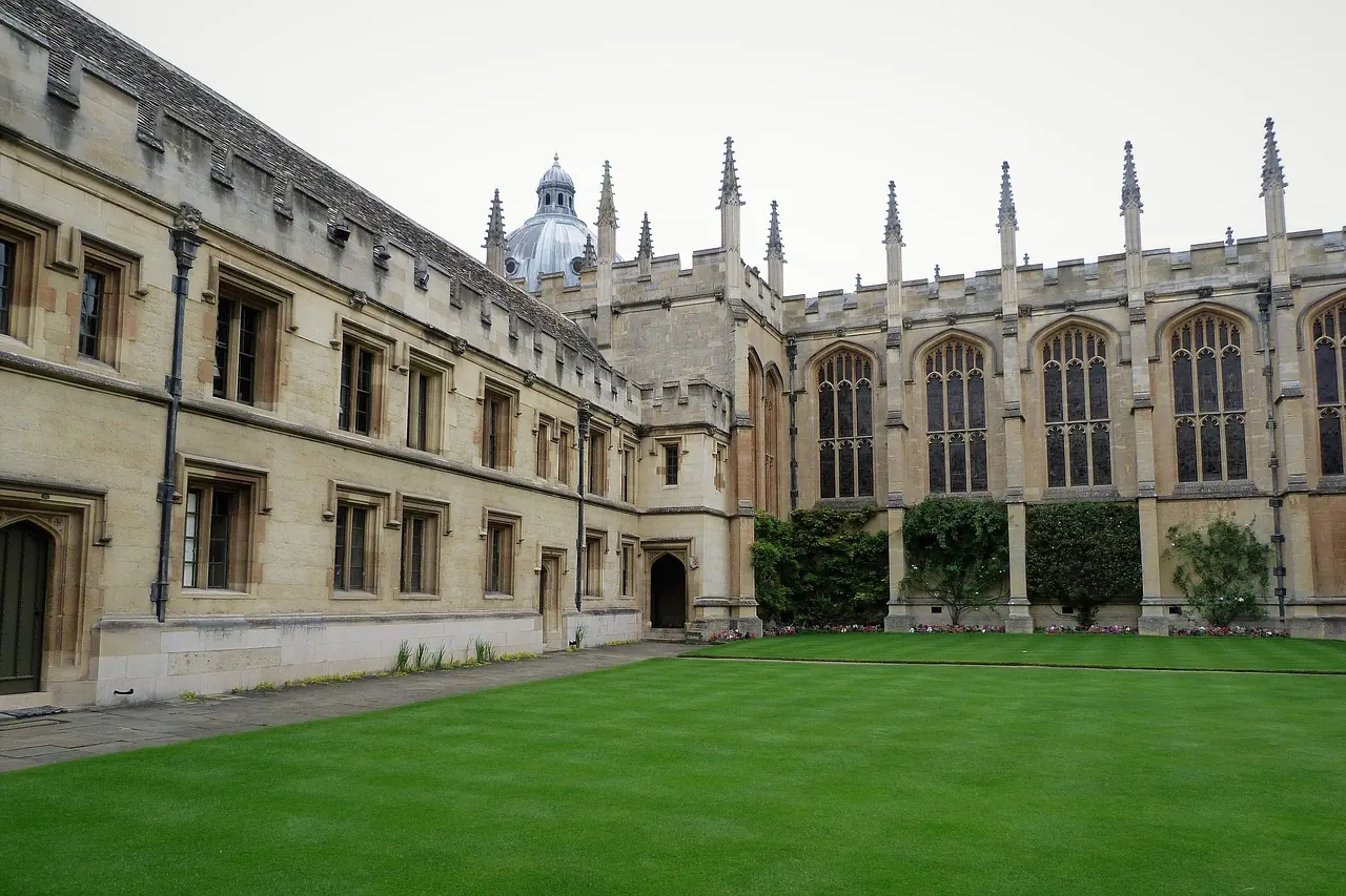 Historic Oxford University college architecture